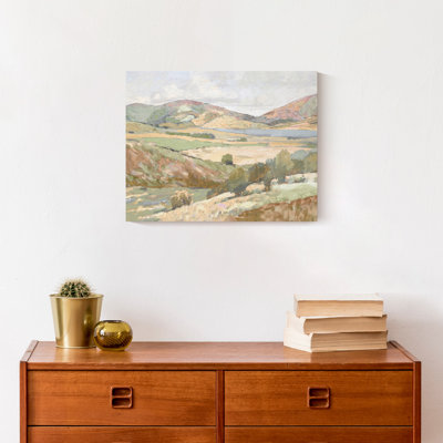 Doux paysage pastel sur toile