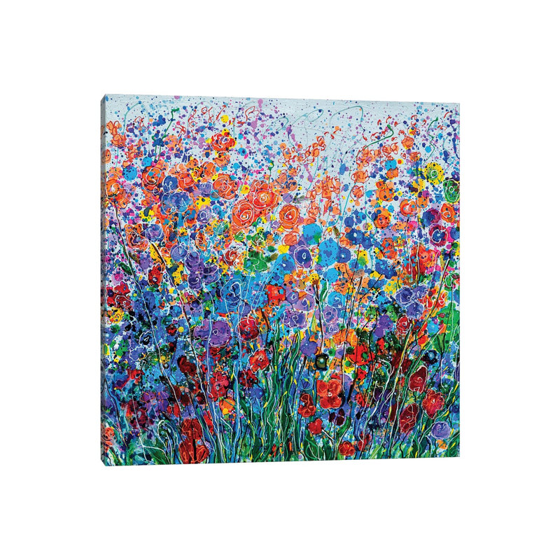 Summer Meadow by OLena Art - Wrapped Canvas Painting, 30.48 cm H x 30.48 cm W