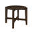 Round Solid Wood End Table, Dark Brown