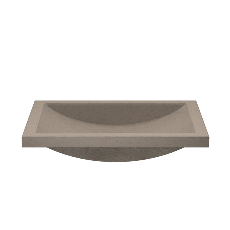 NativeStone Handmade Rectangular Undermount Bathroom Sink, Earth