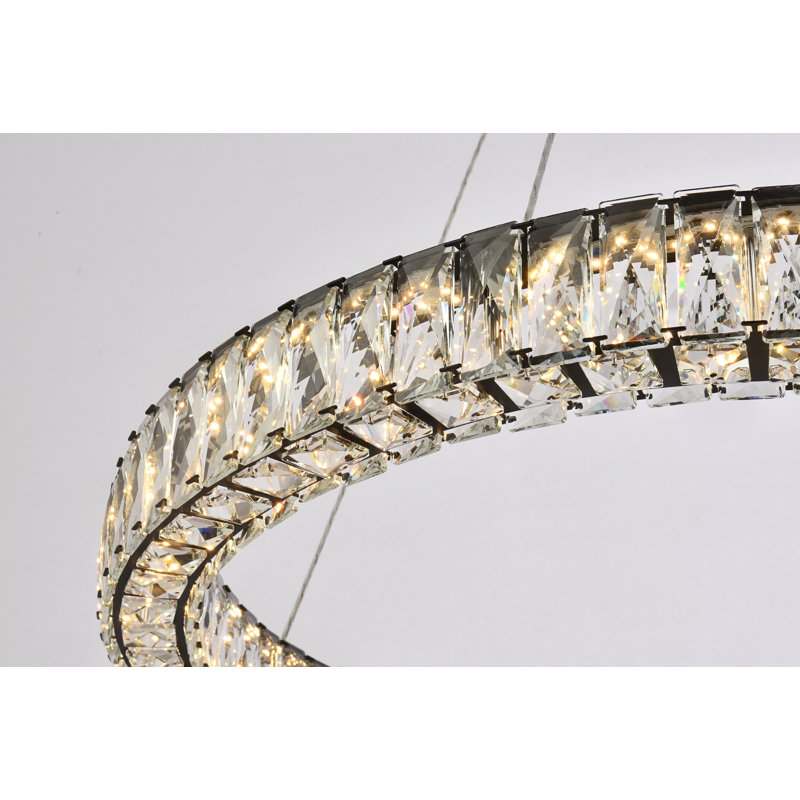 Sunderland - Light LED Pendant, Chrome, 3" H x 31" W x 31" D