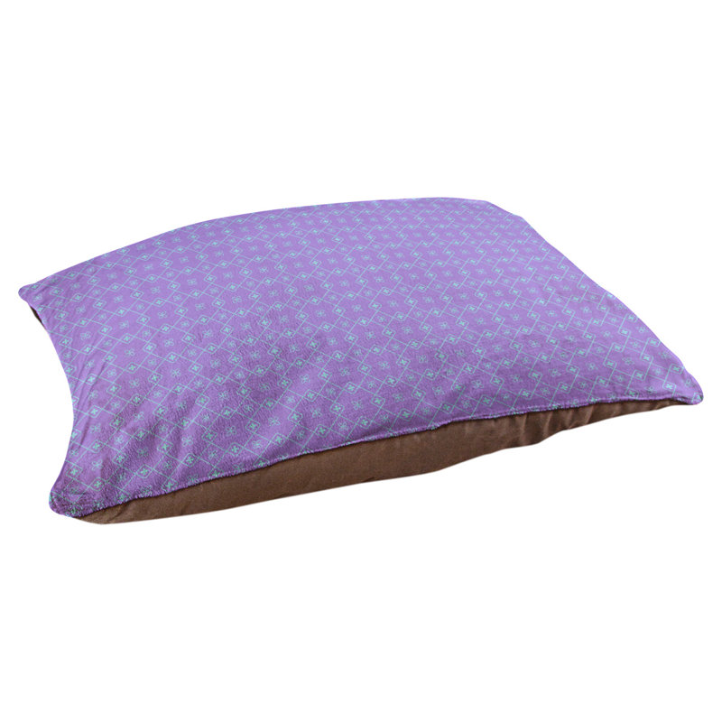 Coussin pour chien/classique à chariot Campion, Moyen (H 14 po x l 40 po x P 30 po), Mauve / Bleu