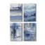 «Soft Solace Indigo», ensemble de 4 toiles tendues-325686474
