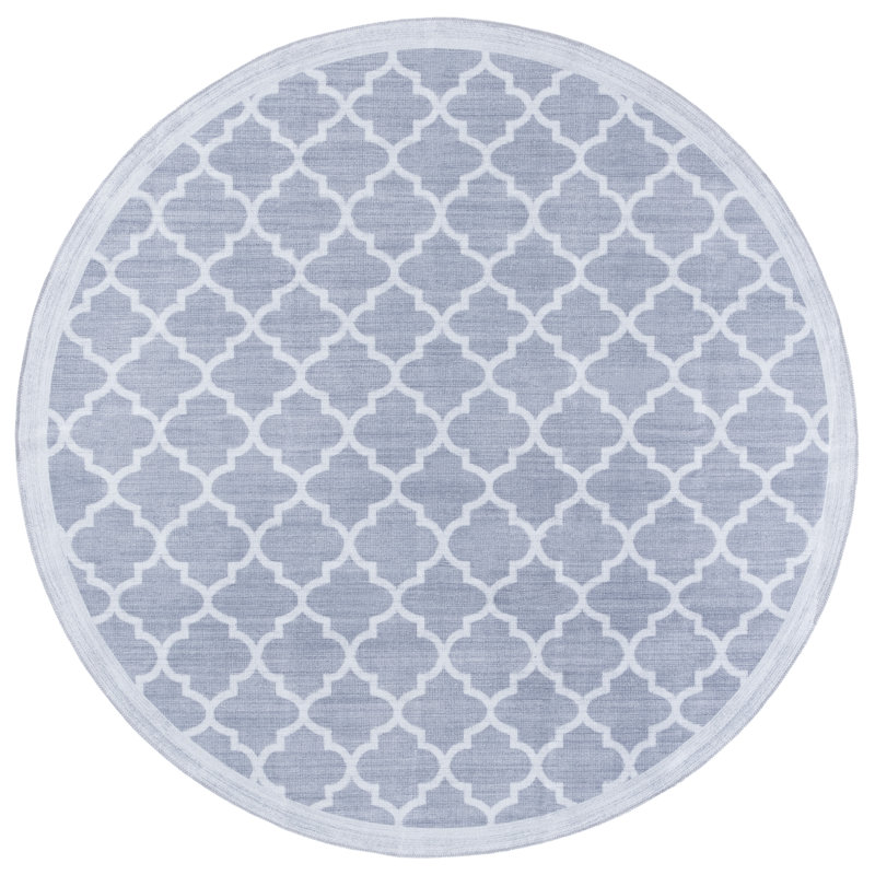 Valire Machine Washable Performance Geometric Rug, Round 6'