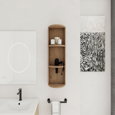 12" Bathroom Wall-Mounted Storage Rack, Float Mounting Design,(KD-Packing)