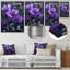 Mono mauve noir nuances marguerites - marguerites murales art de salon-577897681-577897685
