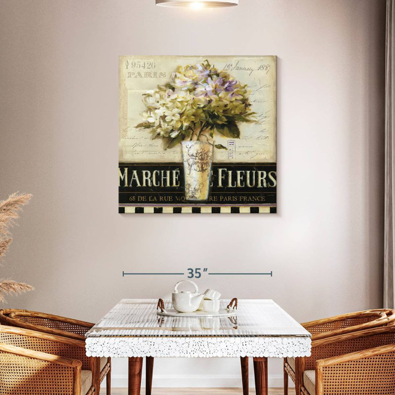 Harnek Marche De Fleurs I, 36" H x 36" W