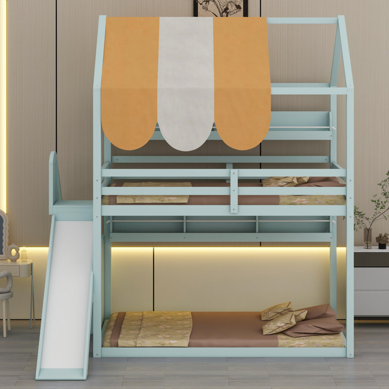 Lit House avec auvent, Vert clair