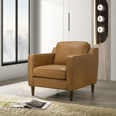 Fauteuil en cuir pleine fleur de 30 po de largeur Nemcova