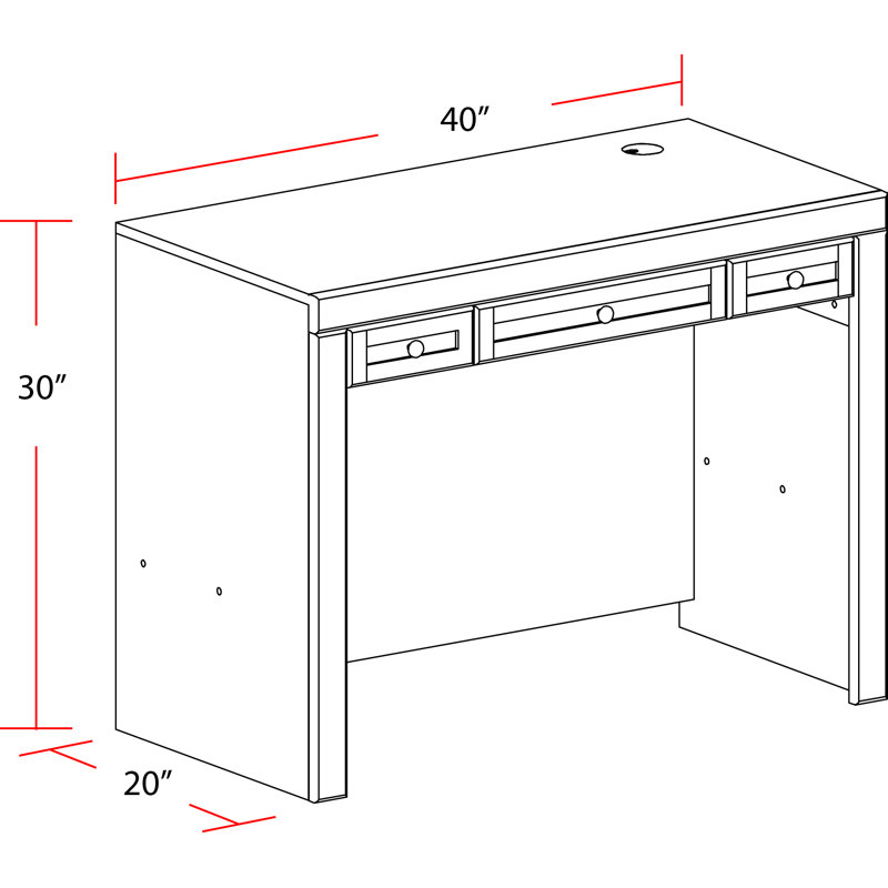 Nicoletti Writing Desk with Power Outlet