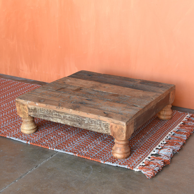 Beanland Solid Wood Single Coffee Table, 7.5" H x 24" W x 24" D
