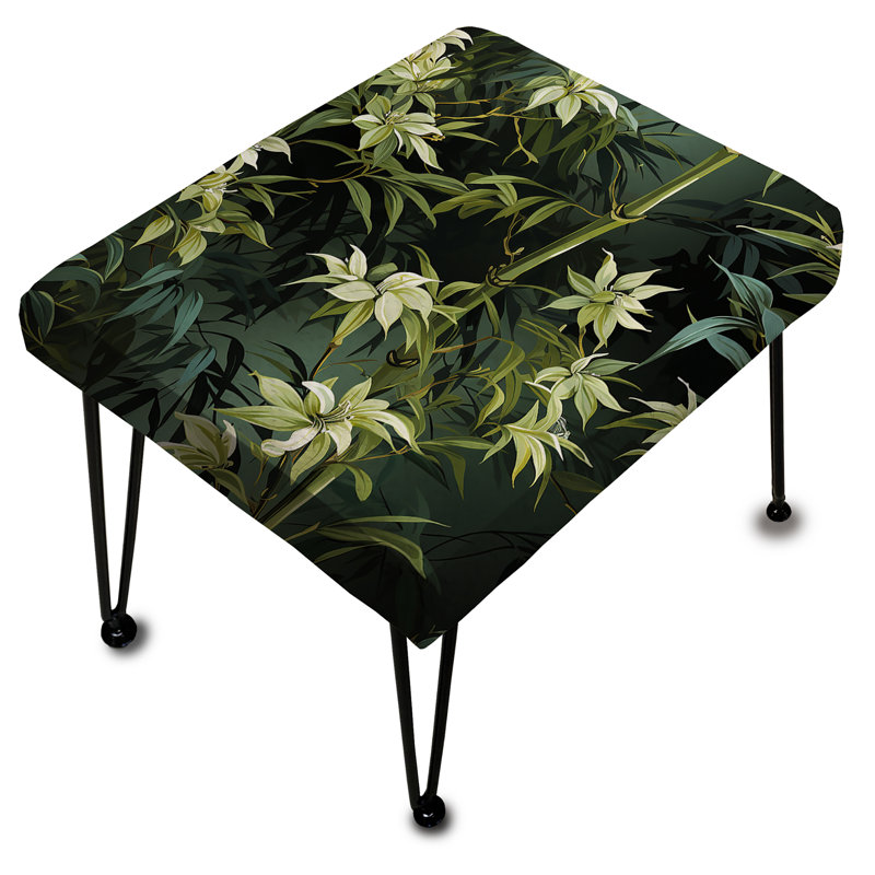 Bamboo Bliss - Oriental Rectangle Ottoman