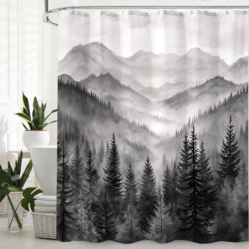 Rideau de douche Forest, Gris