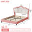PU Upholstered Bed with Adjustable Headboard-823842100