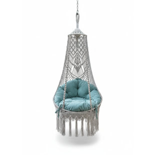 Tinker Blue Hanging Chair Swing With Cushion