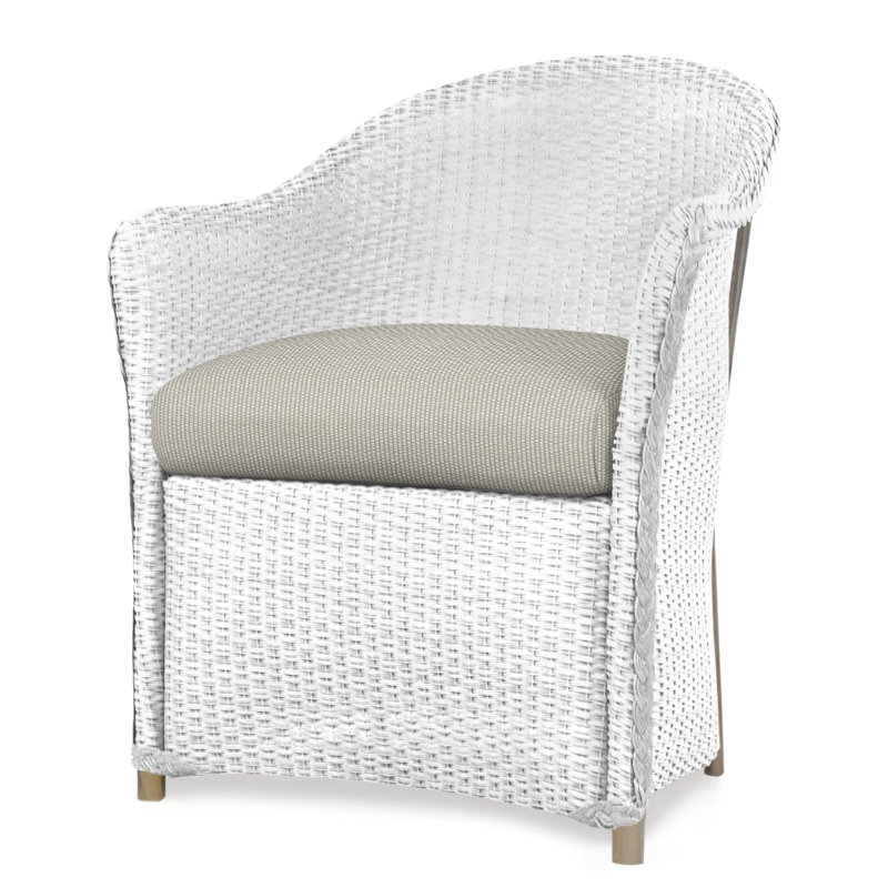 Weekend Retreat Outdoor Dining Armchair, White, Serene Spa