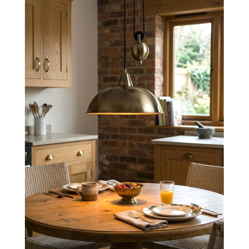 Century 1 - Light Dome Pendant, Antique Brass