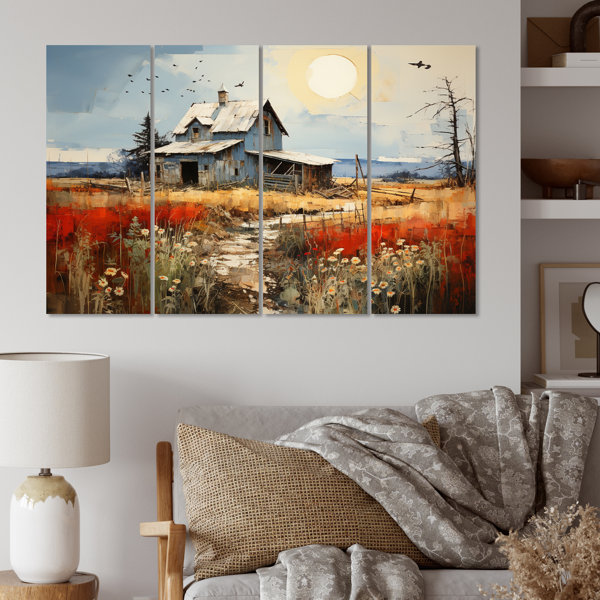 August Grove® Farmhouse Collage On Metal 4 Pieces Print | Wayfair