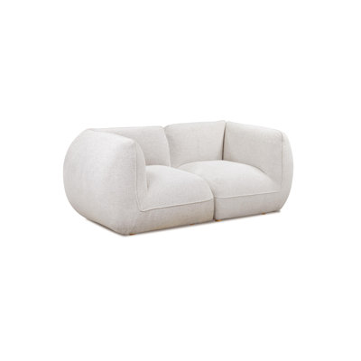 Arezza Stone White Basketweave Modular Loveseat