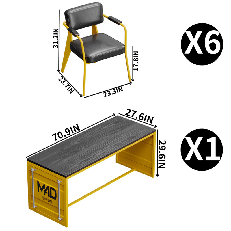 Ensemble de salle à manger rectangulaire L 70,9 po x l 27,6 po Katrisa