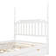 Grand lit plateforme avec lit gigogne simple TG et 2 tiroirs de rangement, lit classique avec tête de lit à broche-1337139609