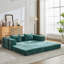 Canapé convertible 2 places foncé, structure de forme fixe, tissu chenille pour regarder la télévision dans la chambre à coucher, pliable, désossé avec un ami