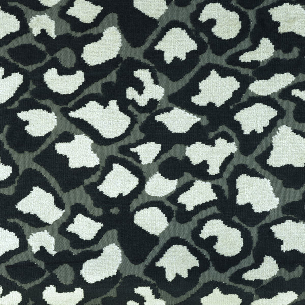 Ministry - Geometric Pattern Cut Velvet Upholstery Fabric by the Yard