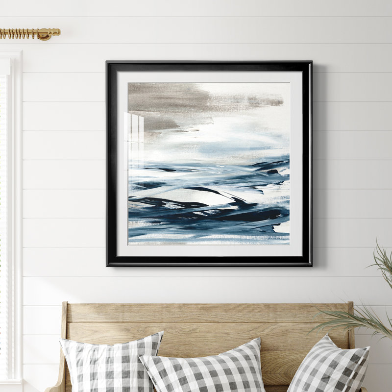 Painted Elephant I - Peinture encadrée, Cadre noir, H 26,5 po x l 26,5 po x P 1,5 po