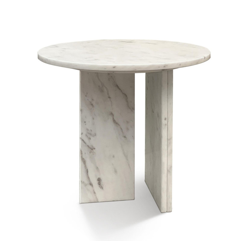marble coffee table, White/Natural