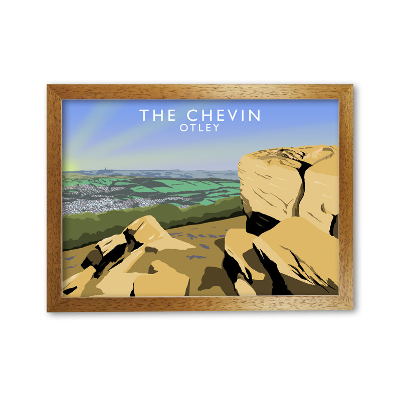 The Chevin Otley by Richard O'Neill - Single Picture Frame Print, Honey Oak, 594 cm H x 814 cm W