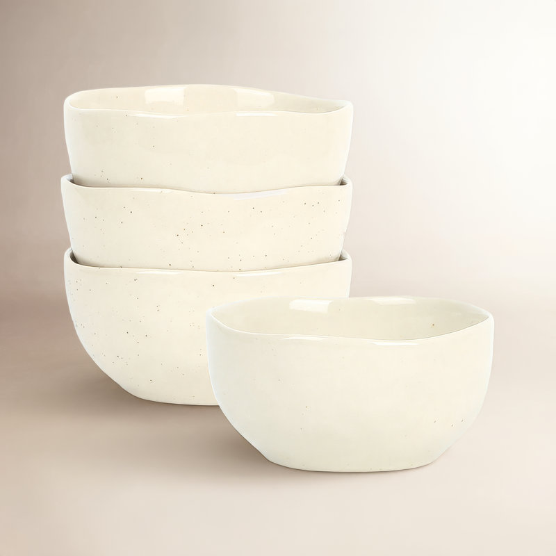 Stone Lain Mirella 4-Piece Bowl Set Stoneware, Beige