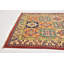 Tapis de zone en laine rouge 3 pi 2 po x 5 pi 6 po one-of-kind main-noué la Alayna