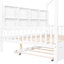Lit double en bois avec lit gigogne et tablette pour lit scintillant blanc-885704433