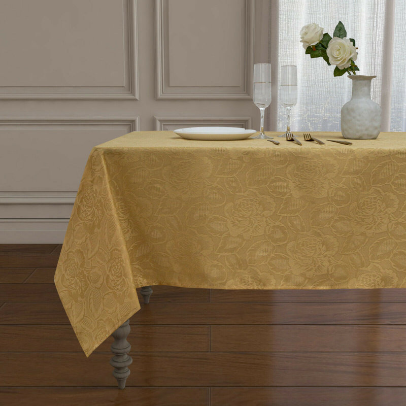 Anthonyville Shabby Elegance Tablecloth, 84" x 60", Gold
