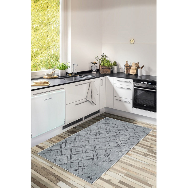 Eco-Friendly Non-Slip Area Rug, 4.6 x 7.2 Feet | 100% Polyester, Antibacterial, Machine Washable | 650 g/m², 0.16 in Pile Height, Digital Print | Perfect for Living Room, Bedroom, and High-Traffic Areas