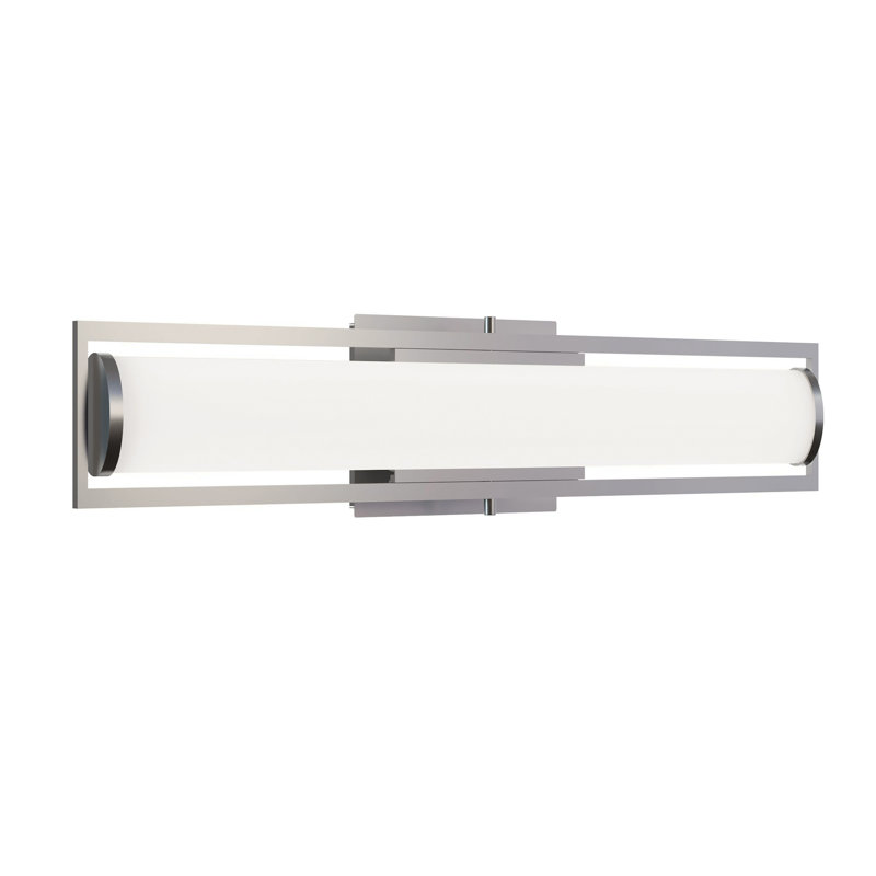 Éclairage pour meuble-lavabo Emlin, Nickel satiné