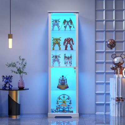 Vitrine à 5 tablettes en verre