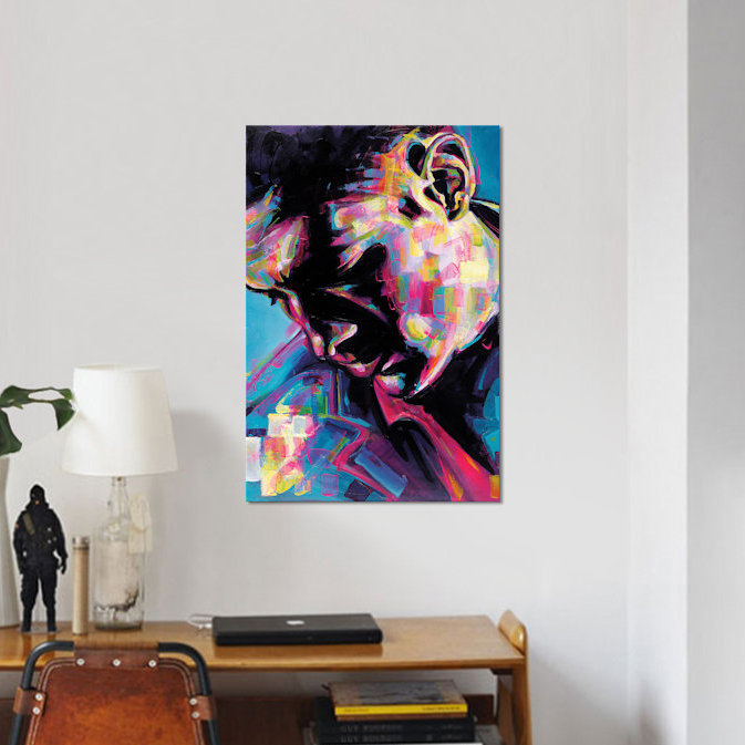 «Poseur» par James Gray - Estampe numérique sur toile tendue avec châssis, H 26 po x l 18 po x P 1,5 po, Toile tendue