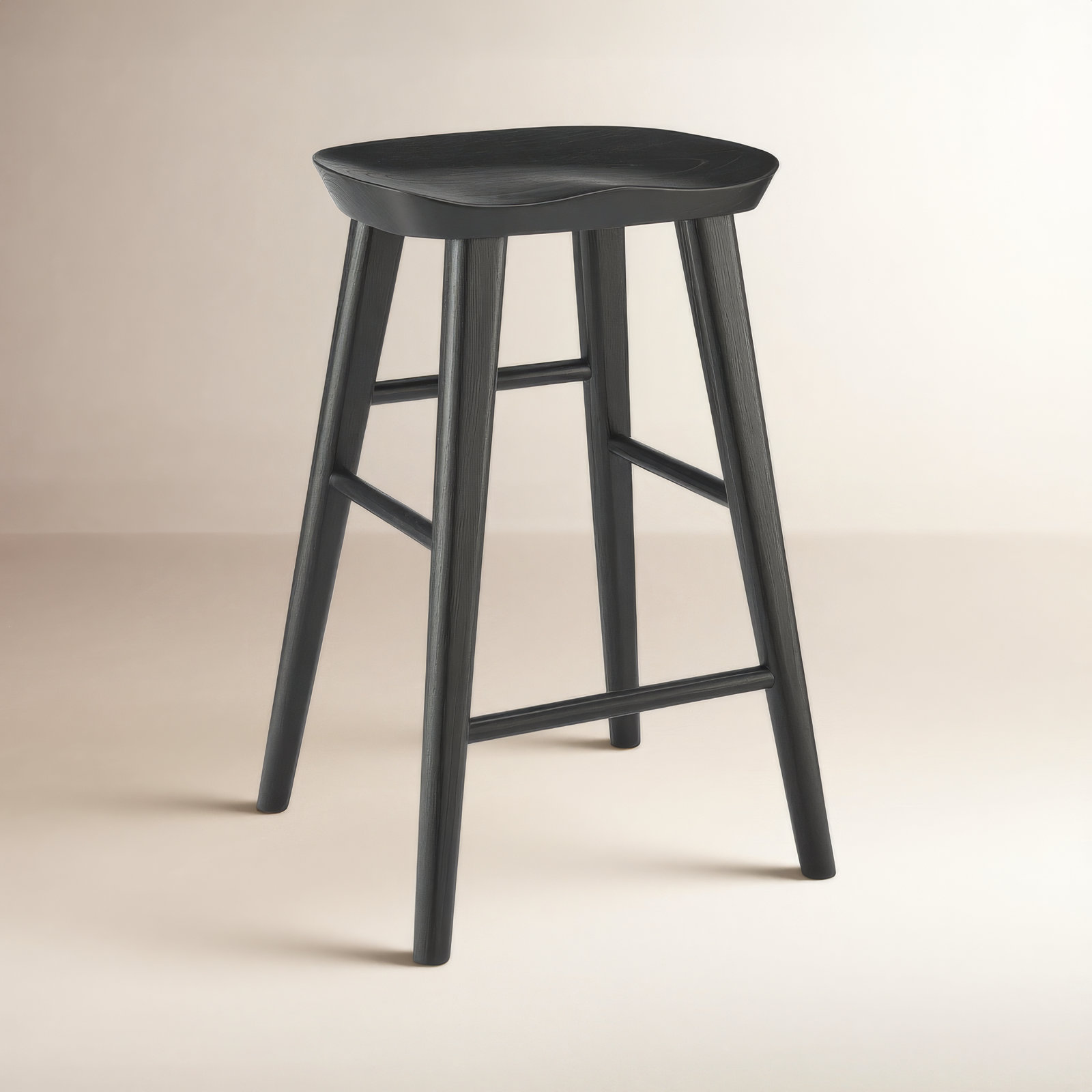 Anzie Bar and Counter Stool, Counter Stool (25.8" Seat Height), Black