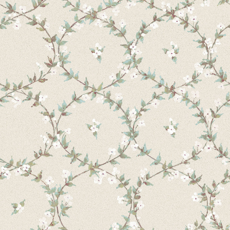 Garretson 1000cm x 52.8cm Satin Wallpaper Roll, Turquoise