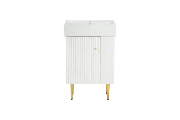 Lavabo 21,6 po seulement, blanc brillant 24V06PB21