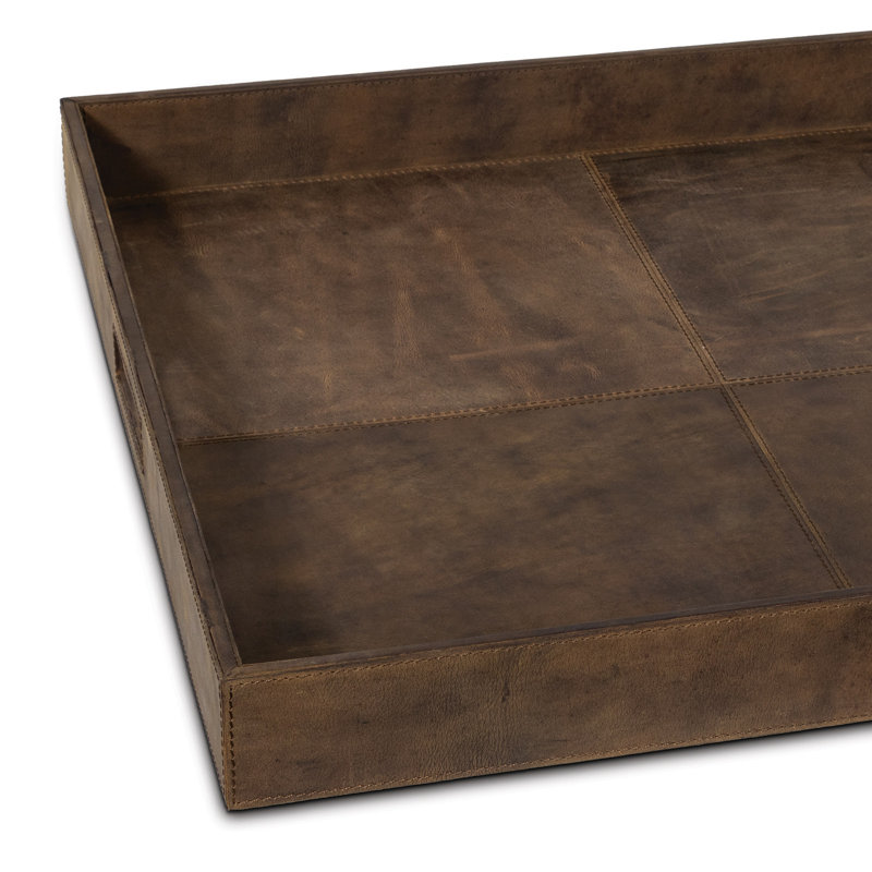 Derby Square Decorative Tray, Brown