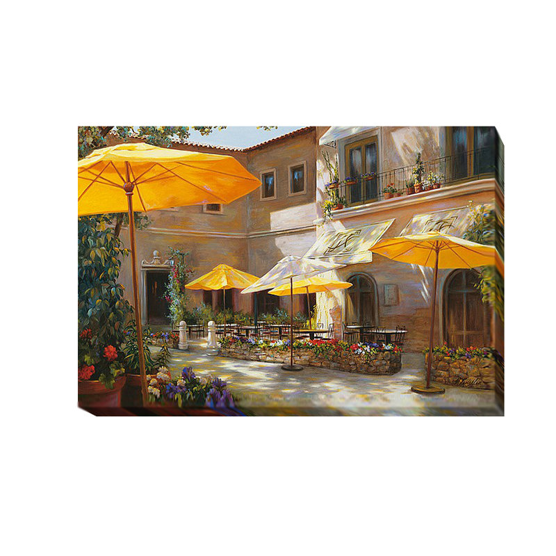 « clos le lundi », reproduction de peinture à l’huile sur toile tendue, H 16 po x l 24 po x P 1,5 po