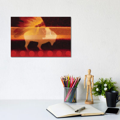 White Buffalo by Joe Velazquez - Wrapped Canvas Print