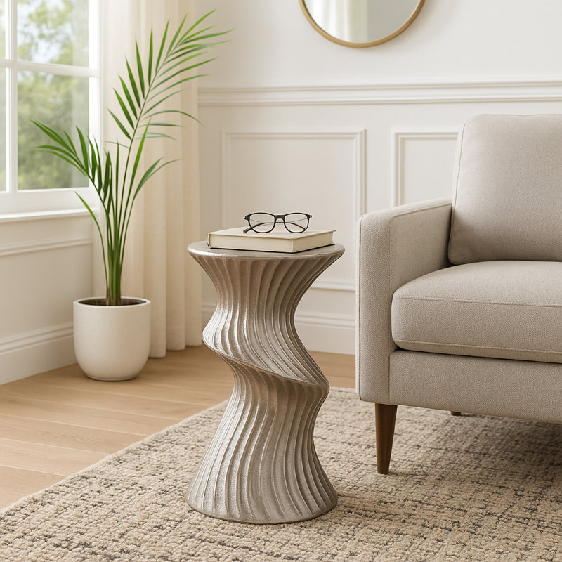 Plateau de table en marbre Fairchild, H 22 po x l 13 po x P 13 po