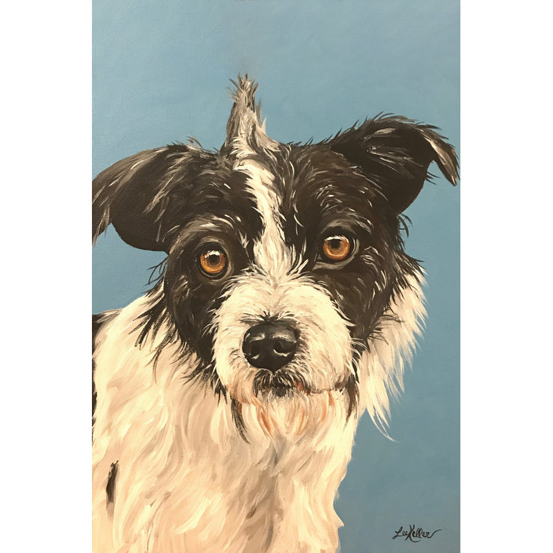 «Scruffy Dog» par Lee Keller - reproduction sur toile, H 60 po x l 40po x P 1,5 po
