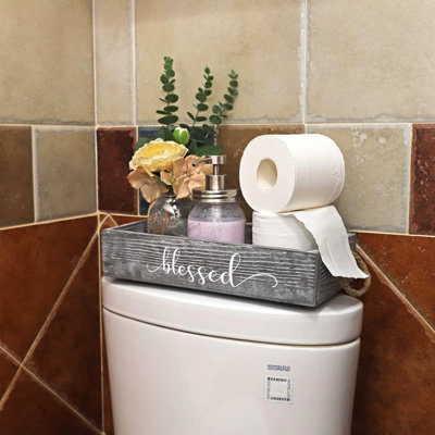 Porte-papier hygiénique en bois, réservoir de toilette pour salle de bain (moyen)