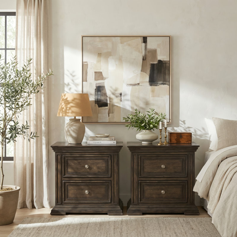 Temple Cloud Two Nightstand Set, Brown
