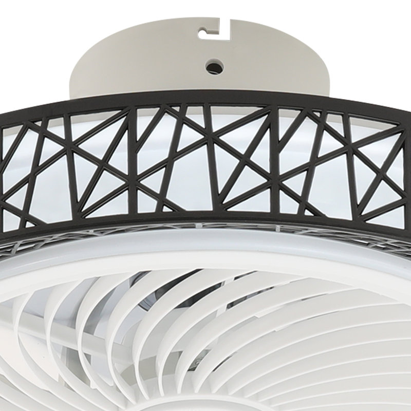 Ventilateur de plafond encastré à DEL avec télécommande et ensemble d'éclairage Analice