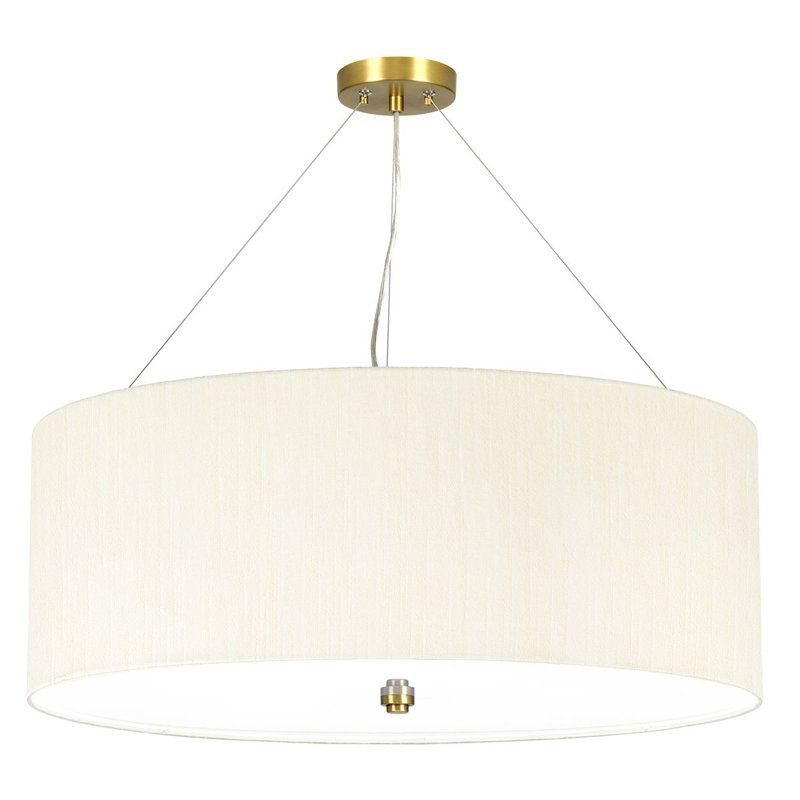 Ausilia 1 - Light Drum Pendant, Aged Brass, 70cm H x 51cm W x 51cm D